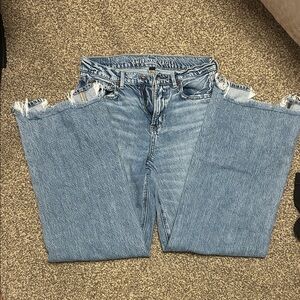 American Eagle Outfitters Light Blue Wide Leg Jeans